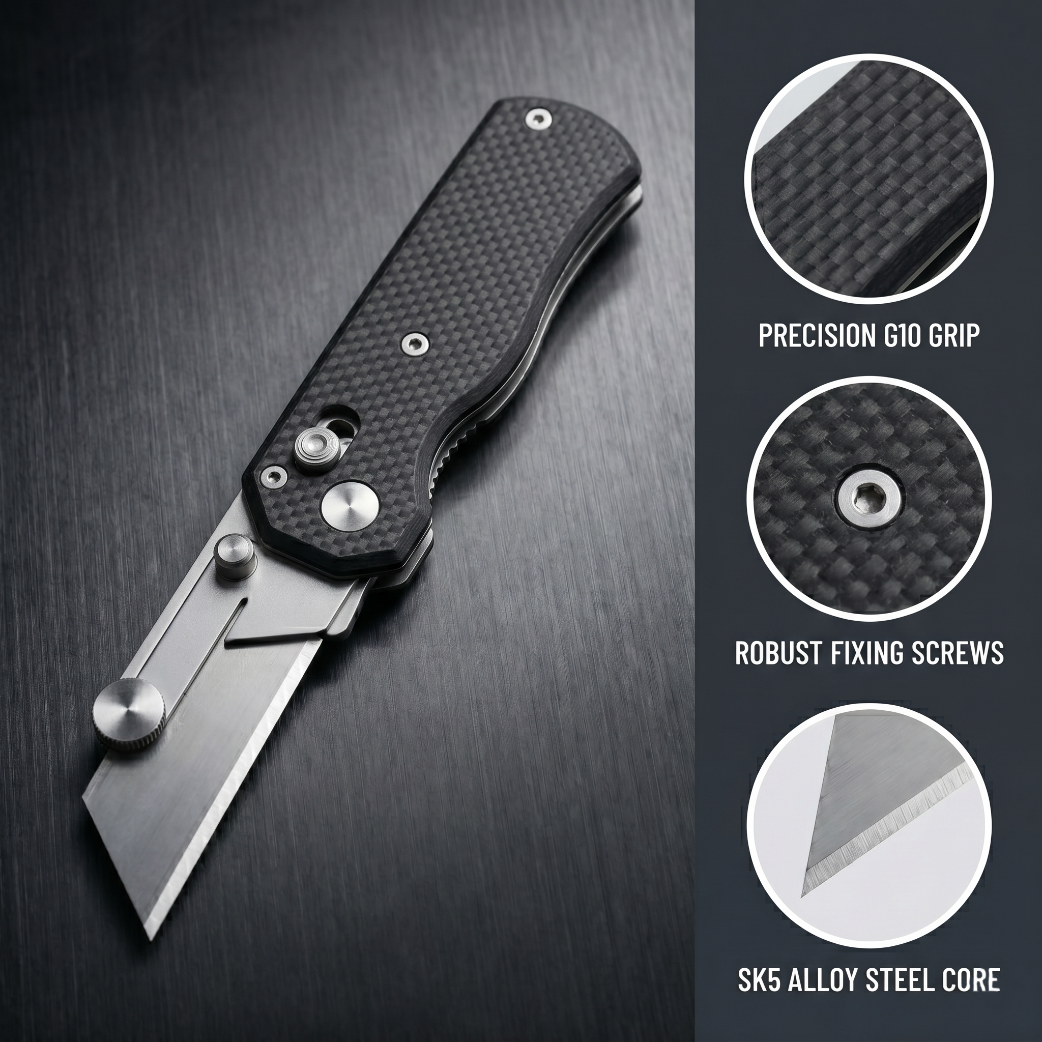 Omesio SK5 Steel Pocket Knife Compact EDC Utility Tool 5.51"
