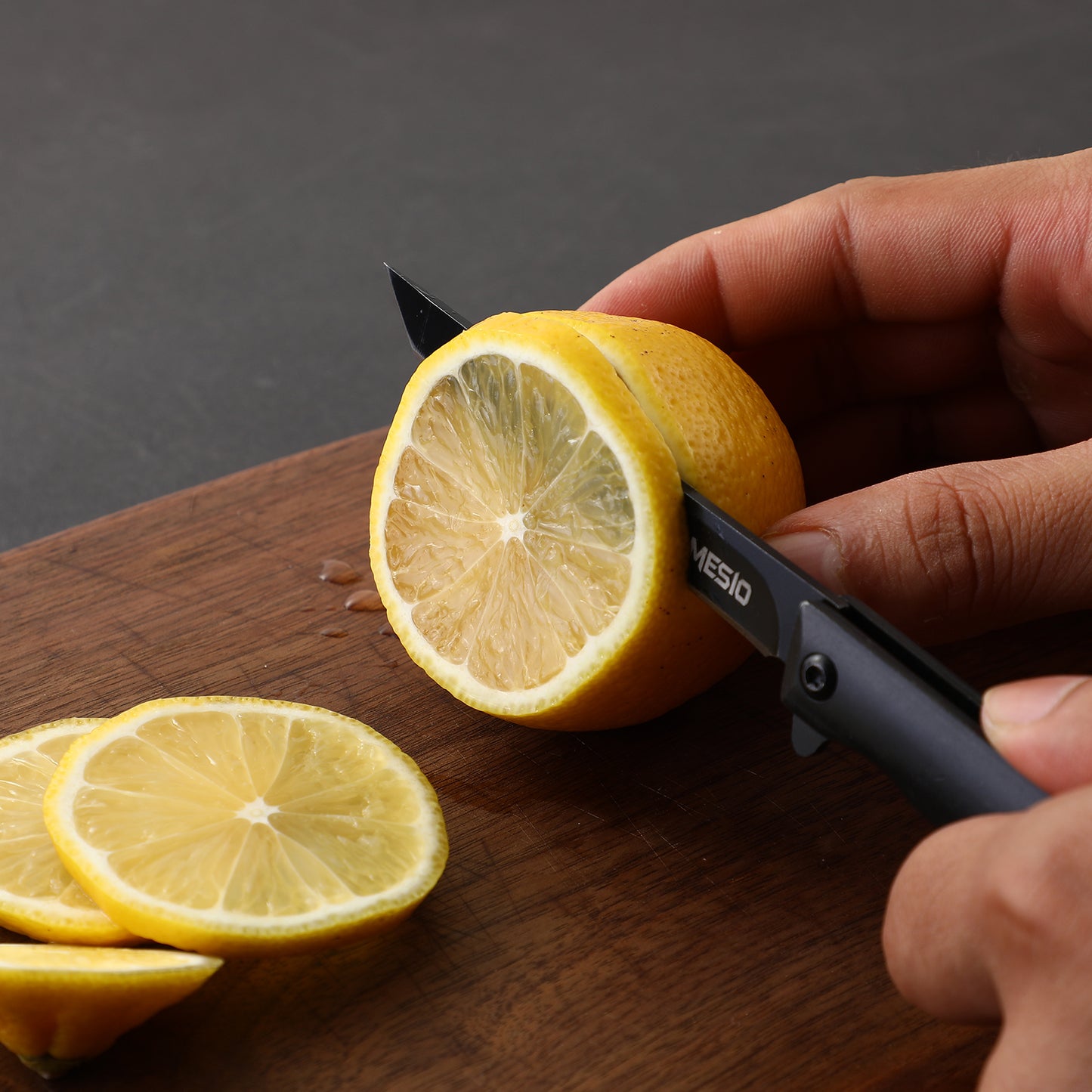 Omesio EDC Slim Tanto Knife | Liner Lock & Flipper Open