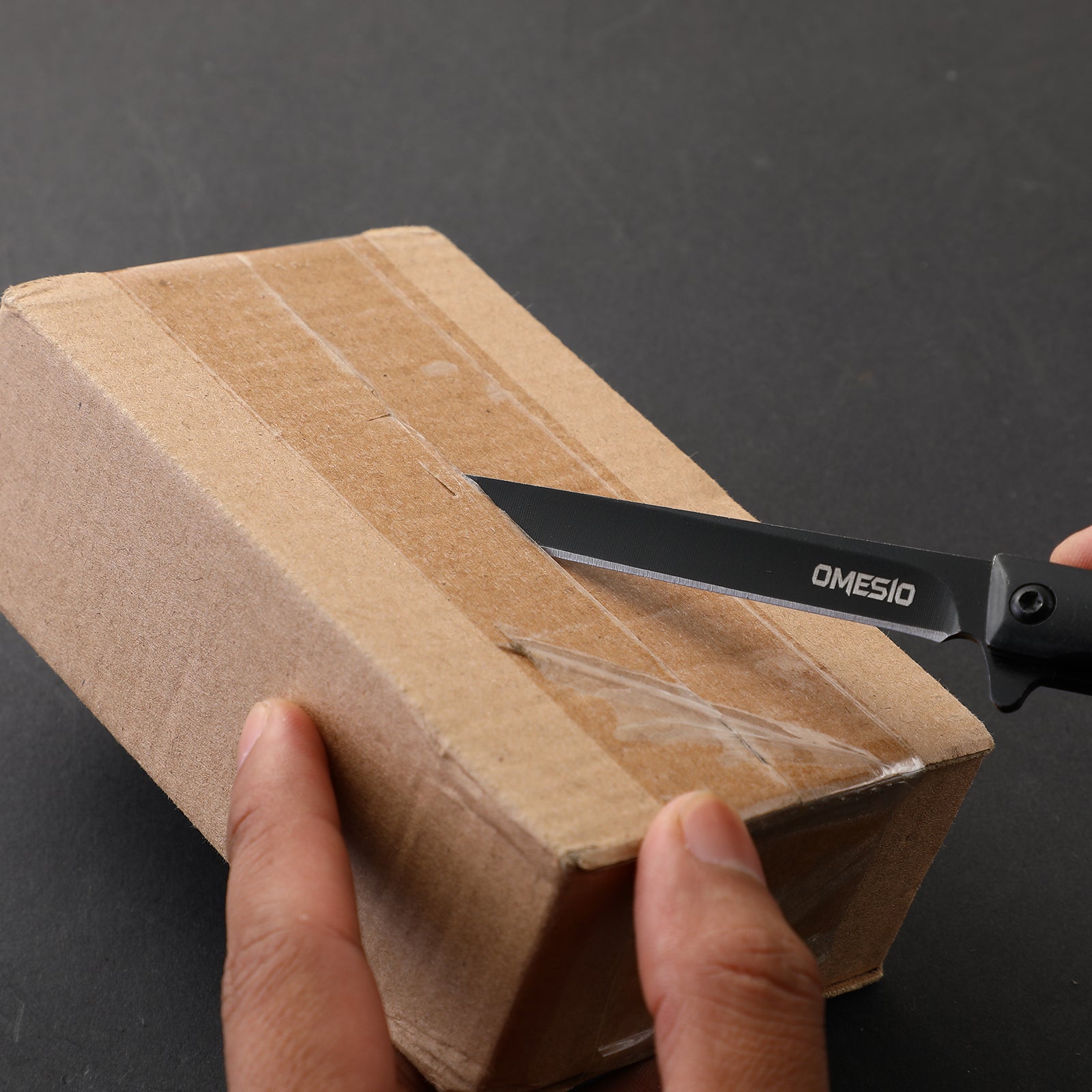 Omesio EDC Slim Tanto Knife | Liner Lock & Flipper Open
